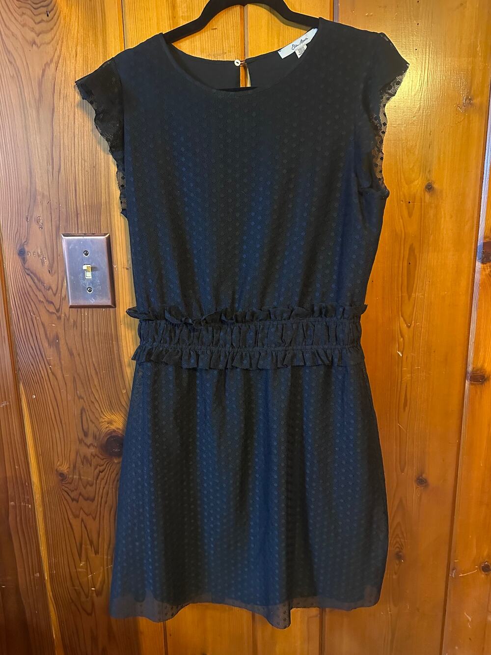 Sleeveless Ruffle Shoulder Smocked Mini Ella Moon Size L